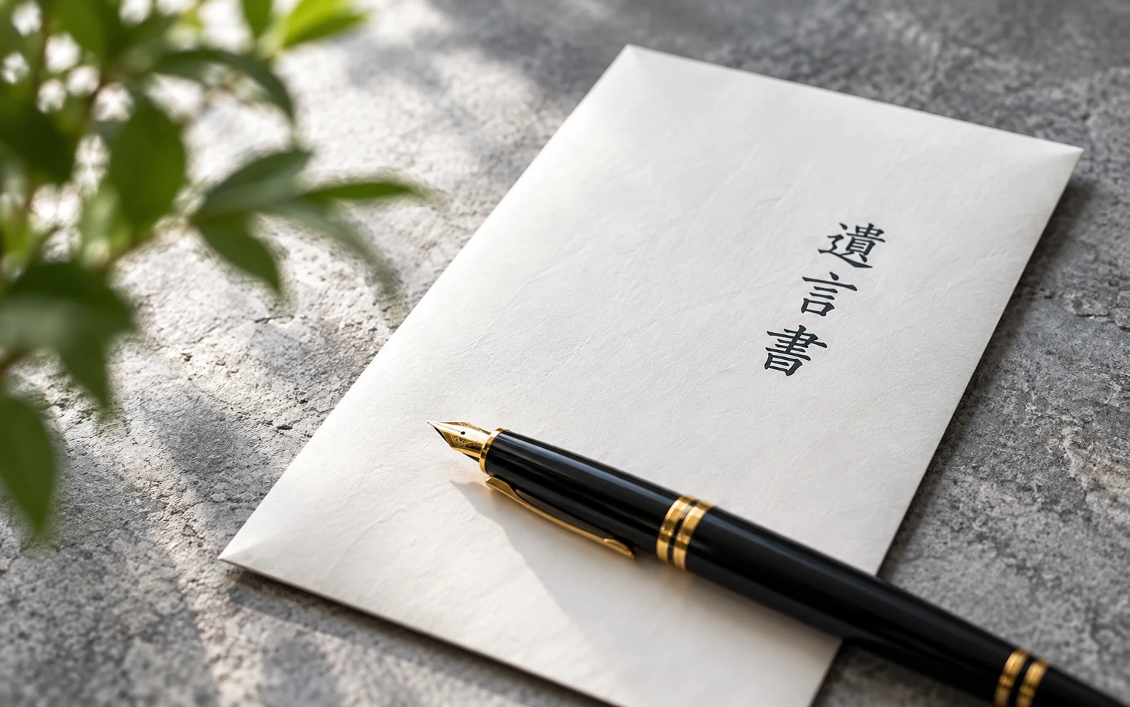 遺言書と万年筆